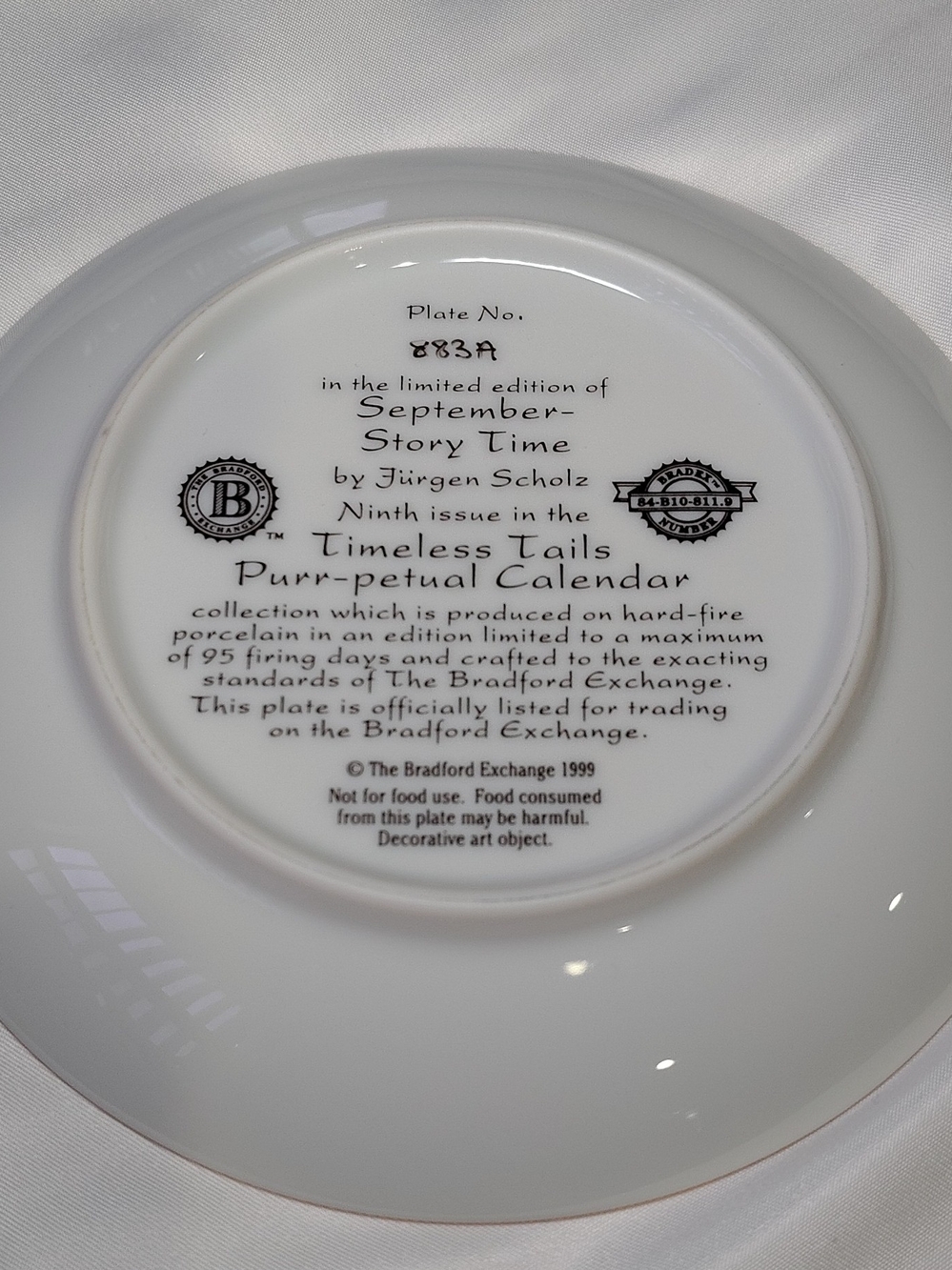 " September " Collector Plate - Picture 2 of 2